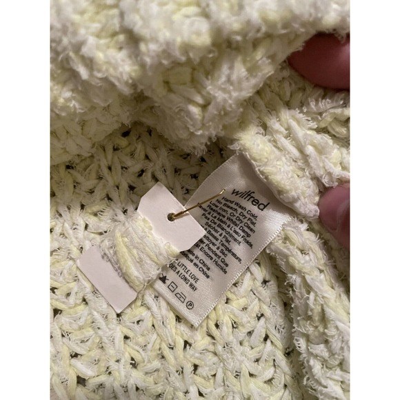 Aritzia Wilfred Medium Women Confetti Pullover Cropped Sweater Chunky Knit 15-1 - Picture 8 of 11